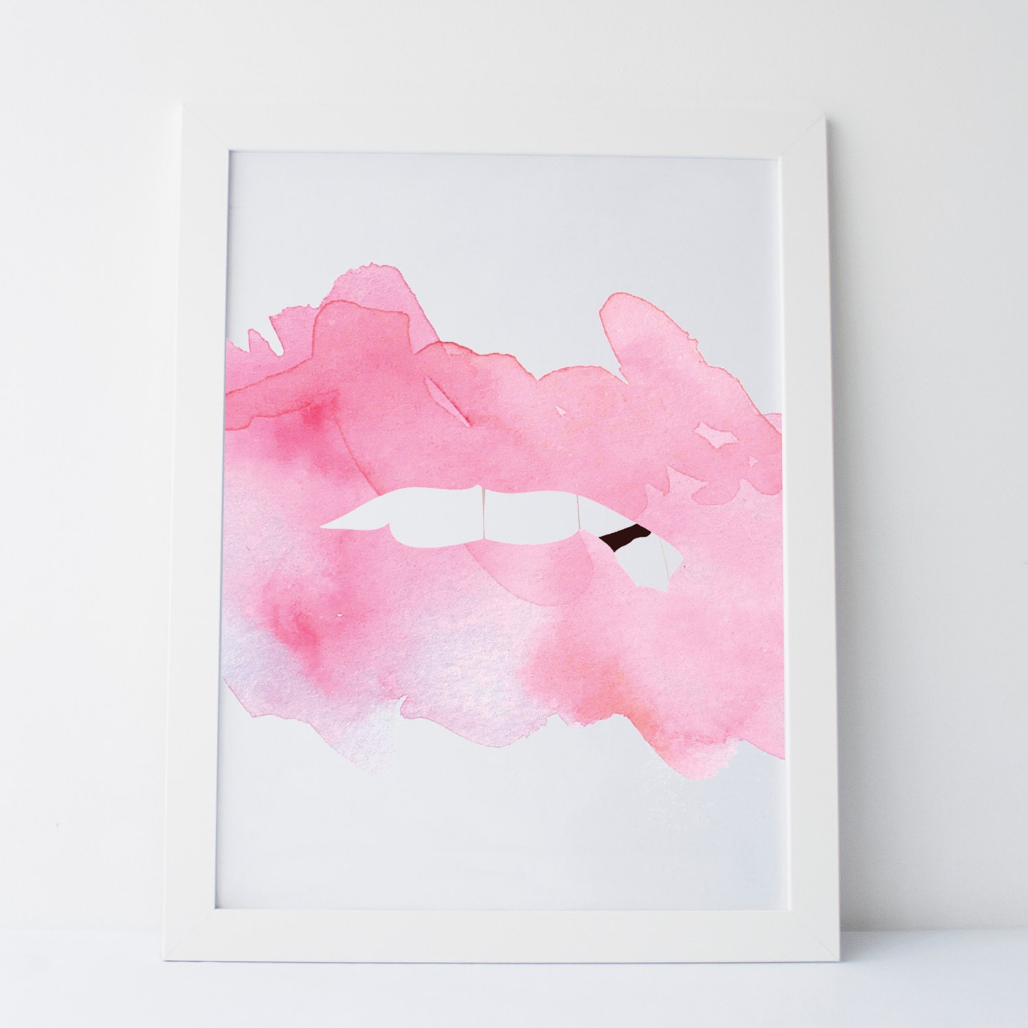 Printable Art Abstract Lips Two Abstract Lips