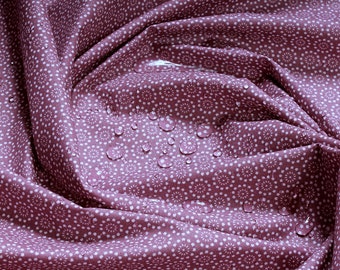 Fabric cotton acryl blackberry Mille Fleur cagoule coated table cloth