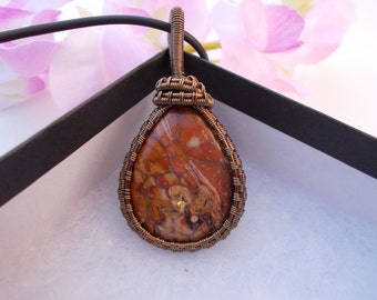 Bumble bee jasper pendant , jasper jewelry , wire jewelry , wire wrapped jewelry , wire pendant , wire wrapped pendant , gemstone jewelry