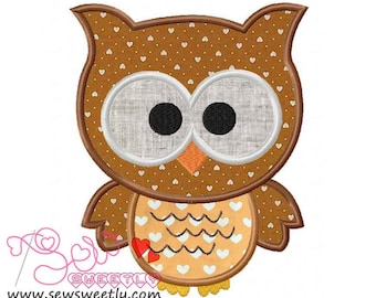 Forest Friends Owl Applique Design.