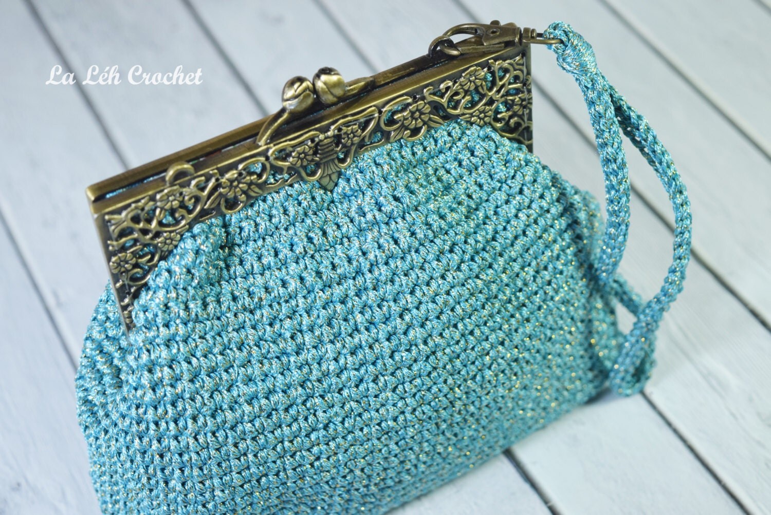 Crochet Vintage Framed Purse for Wedding Bridal by LaLehCrochet