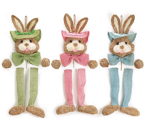 New Sisal Bunny for Easter Decor Bunny Wall Hanging Easter