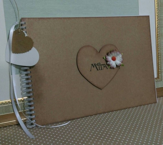 Mothers day Rustic vintage style Kraft card scrapbook memory