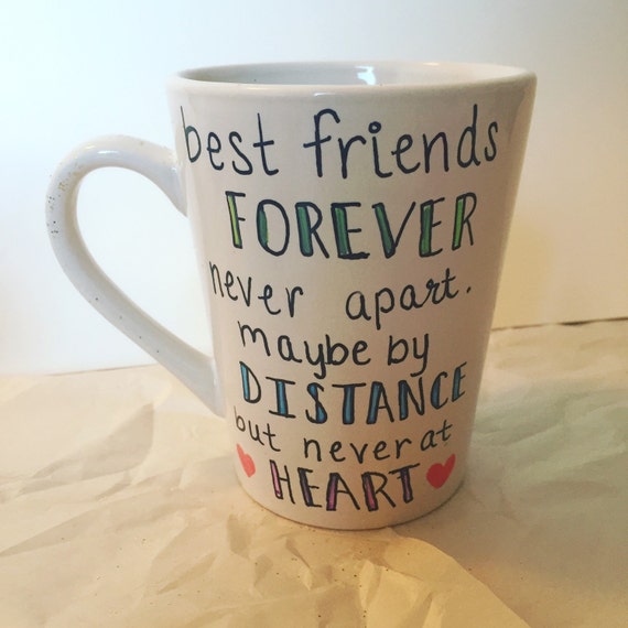 Best Friends Mugs Set of 2 Ceramic Coffee by DazzlingDesigns321