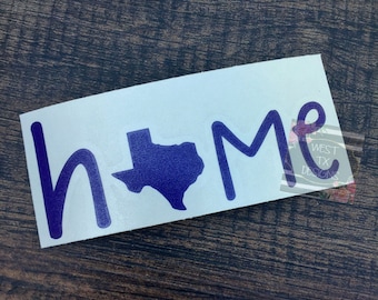Texas Home Decal | Home Texas Decal | Car Decal | Vinyl Decal | Texas Love Decal | Love Texas Sticker |