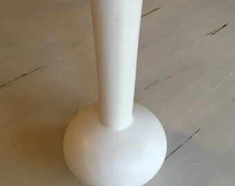 Art Deco White Ceramic Bud Vase