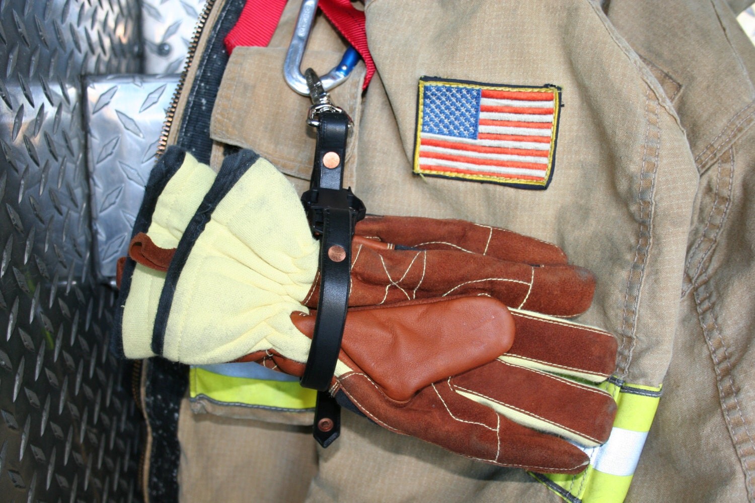 Leather Firefighter Glove Strap by 925LeatherWorks on Etsy