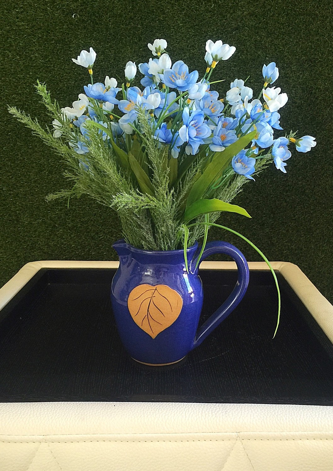 Spring Silk Floral Arrangement Blue Wildflowers Blue by Flaural