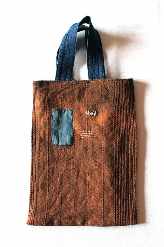 Japanese antique remake small tote bag/Sakabukuro