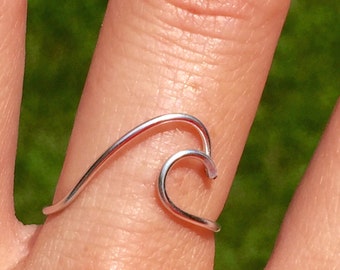 Wave Ring - Silver Wave Ring - Wave Ring Sterling Silver - Sterling Silver Wave Ring - College Student Gift - wave ring wave ring wave ring