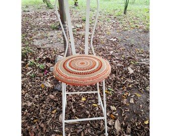 Chair iron woven crochet
