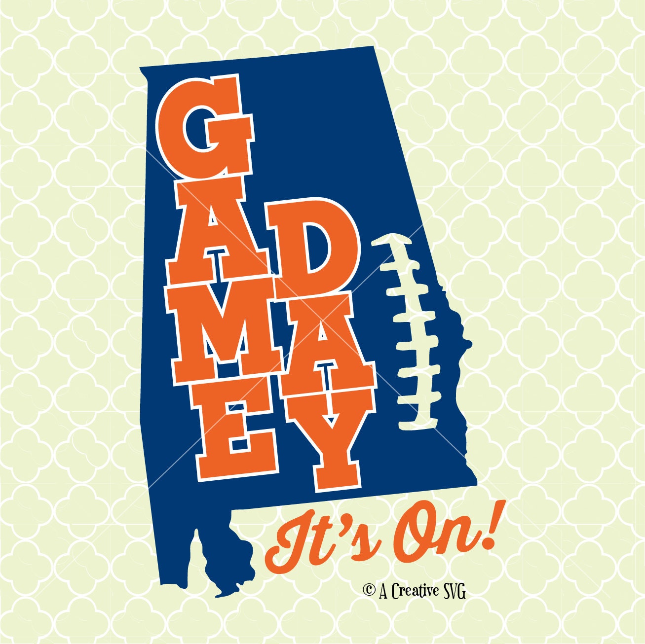 Download Game Day Auburn Football SVG DXF Files for Cricut Design