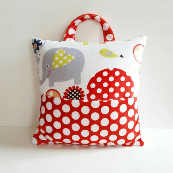 Minky Pocket Pillow with Handle