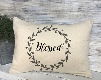 Unique blessed pillow related items | Etsy