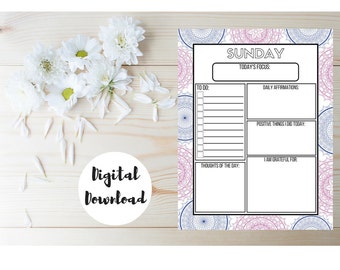 Gratitude Journal - 2017 Planner Printable - Letter Size Planner - Prayer Journal - Daily Planner 2017 - Planner Inserts 2017 - Agenda 2017
