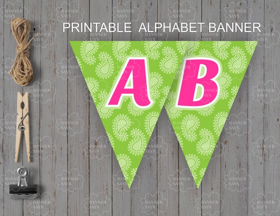 8x10 Swallowtail Printable Banner Letters A Z With Numbers Printable 