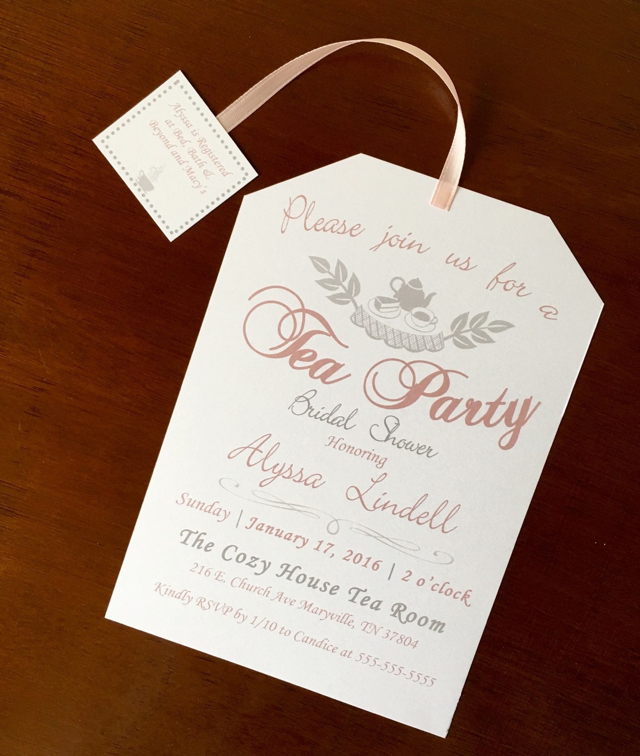 Tea Party Bridal Shower Invitations 2