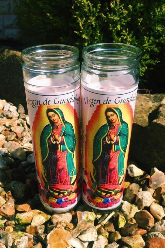 Mexican Our Lady of Guadalupe Votive Candle by DivineExcesss