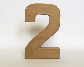Stand Up Paper Mache Number - DIY - Birthday - Wedding - Anniversary - Engagement - Decor - Table Numbers - Photo Prop - Monthly Photos