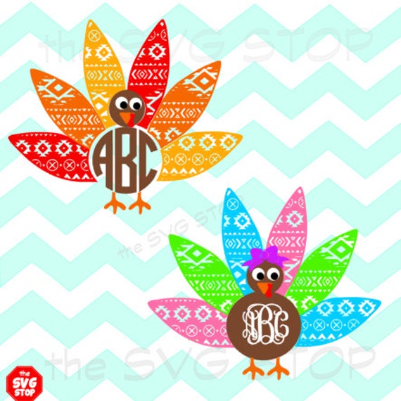 Items similar to Aztec Print Turkey SVG and studio files ...