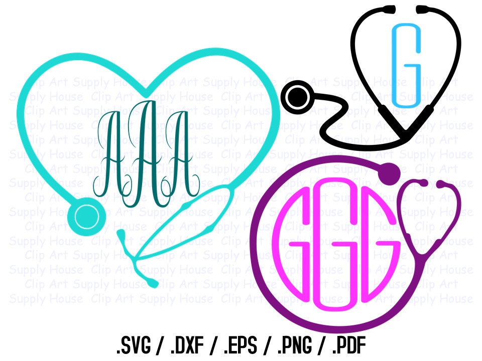 Download Nurse Monogram Frame Clip Art Svg Design Files Use With