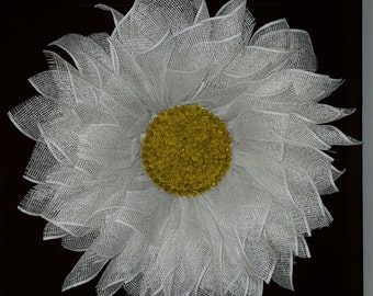 White Daisy Wreath, White Wreath, Daisy Wreath, Spring Wreath, Summer Wreath, Gift Wreath, Front Door Wreath, Mother's Day Wreath