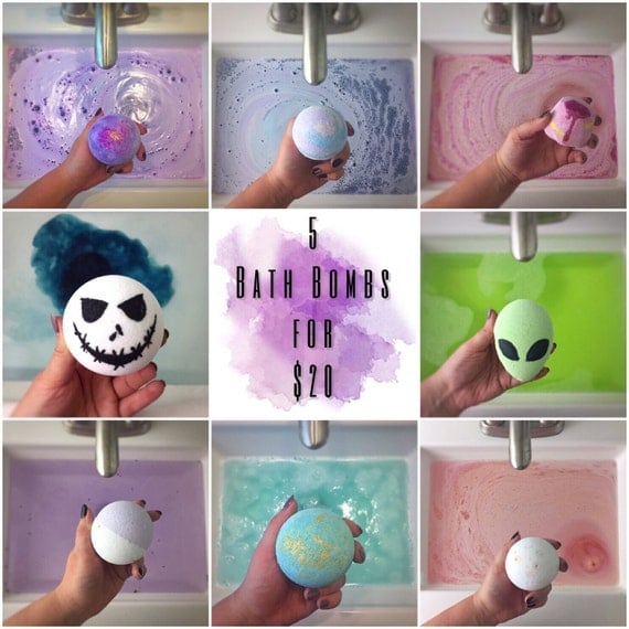 5 BATH BOMBS for 20 DOLLARS