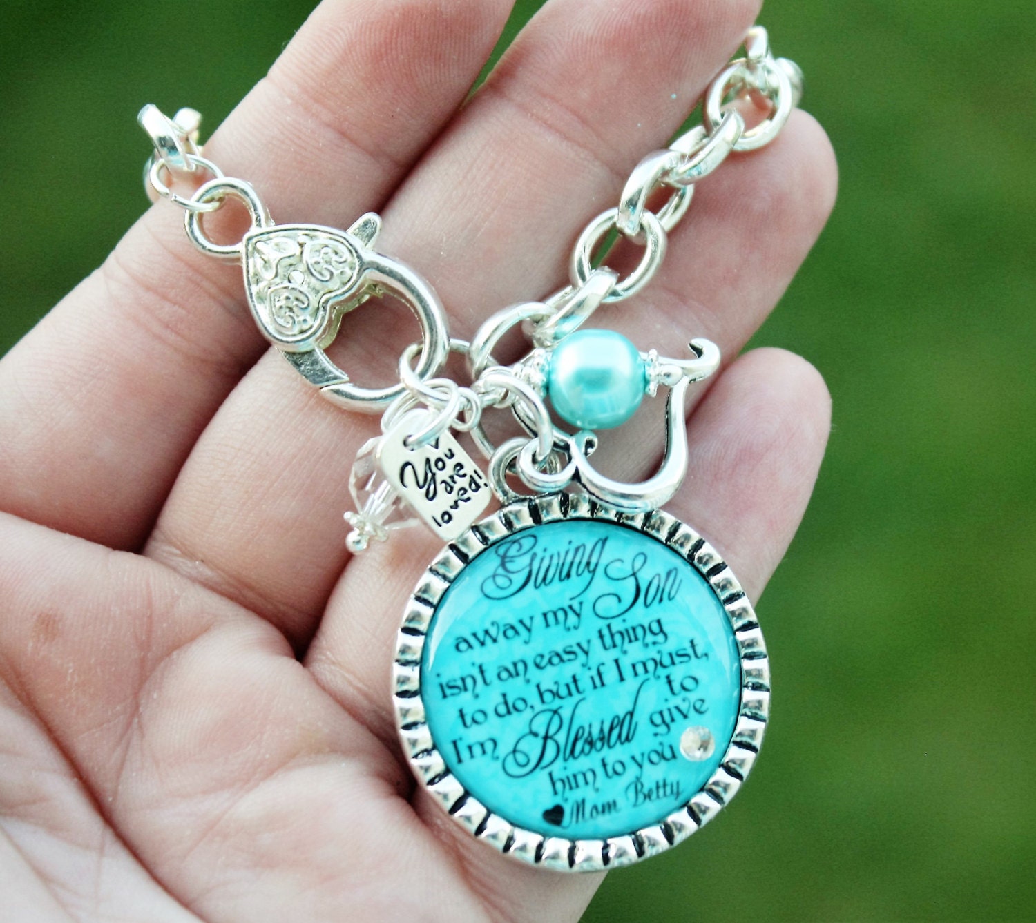 Personalized Daughter in Law Jewelry Bracelet keychain