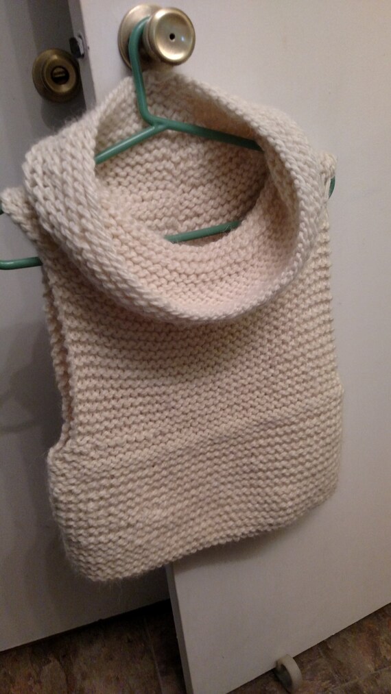 Chunky Knit Vest with Cowl Knitting Pattern