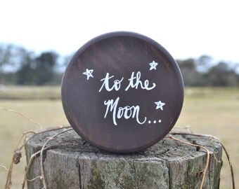 Ring Bearer Pillow Box, I Love You To the Moon and Back, Ring Bearer, Trinket Box, Starry Night, Ring Box, Ring Holder, To the Moon