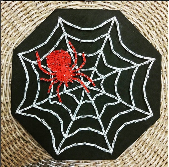 STRING ART Halloween Spider Web