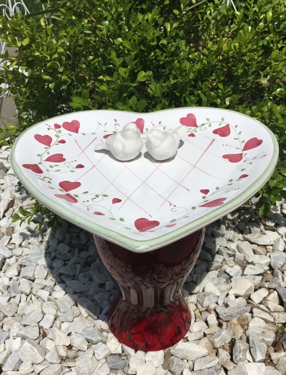 Heart shaped bird feeder upcycled outdoor decoration