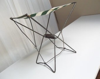 Siège Pliant Rétro Vintage Pour Camping Extérieur état Occasion