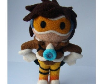 Overwatch  Tracer  needle felting  handmade   ready to ship