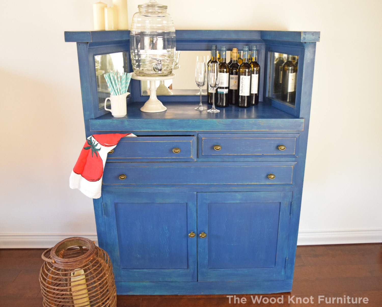 Coastal Rustic Home Bar Wine Storage Wine by TheWoodKnotFurniture