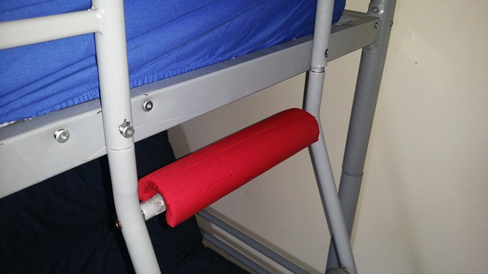 PLAIN RED RUNGEEZE™ Padded Bunk Bed Ladder Rung Covers.