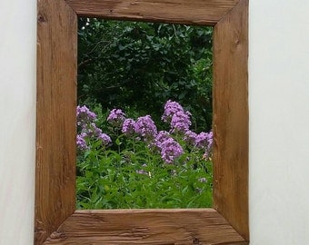 Wood framed mirror