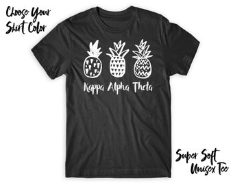 KAO Kappa Alpha Theta Pineapple Trio Choose Your TShirt Color!