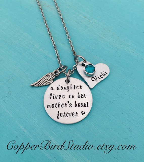Daughter Memorial NecklaceDaughter Remembrance GiftMother