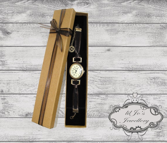 Ribbon Watch. valentines day gift, ladies watch, steampunk watch, steampunk accessory, cosplay accessory, unique, girlfriend, wife, fiance.