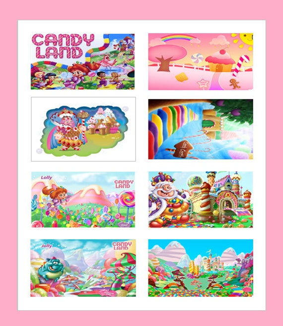 8 PRINTED Candyland inspired stickers by Letshaveaparty0413