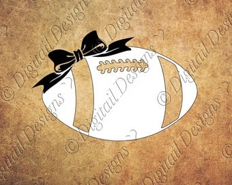 Football Bow SVG PNG Dxf Fcm Eps Cut file for Silhouette, Cricut, Scan N Cut, SCAL Printable Clipart