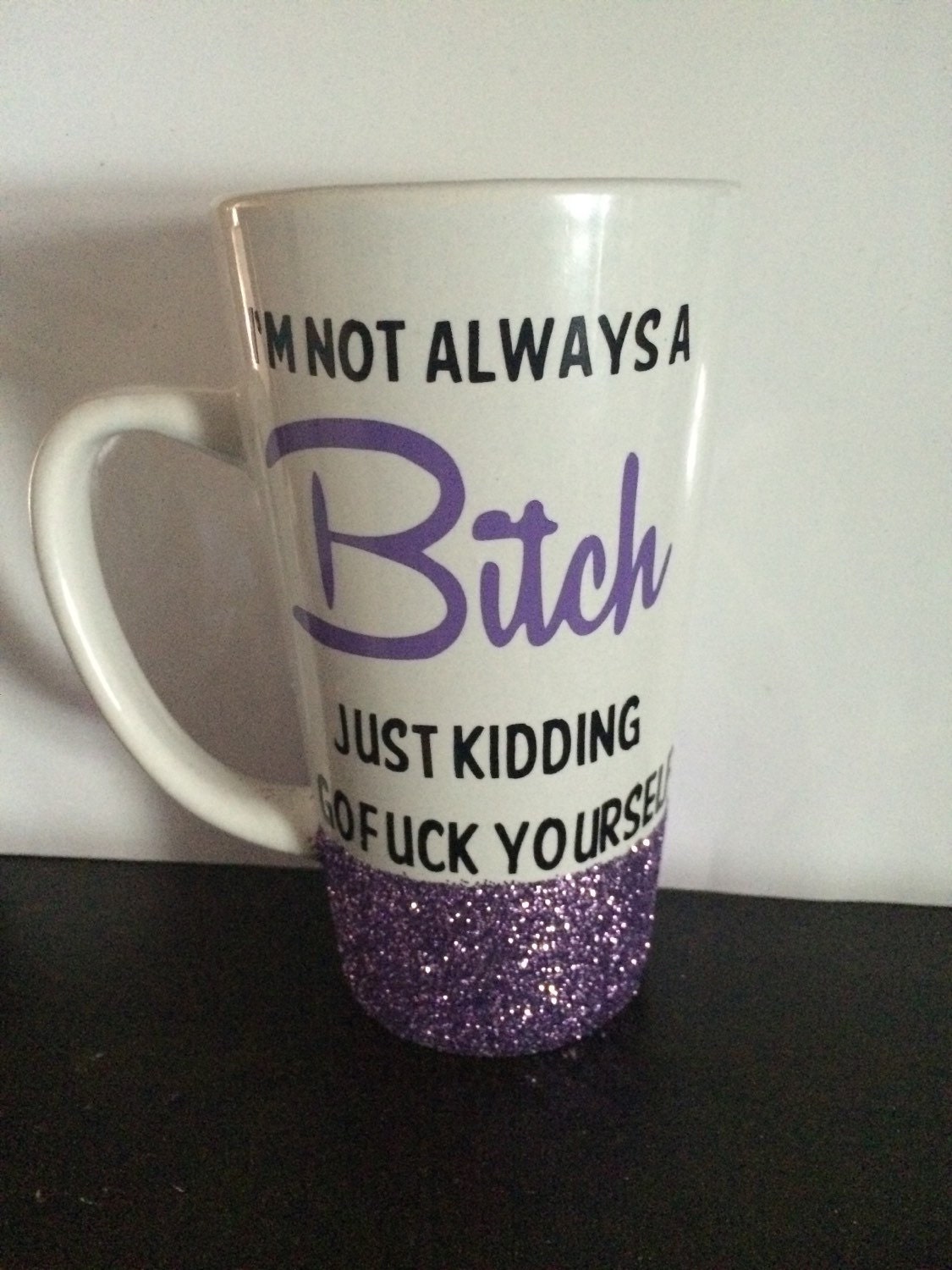 Personalized Glitter Coffee Mug 