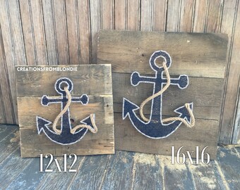 Anchor String Art Sign, MADE TO ORDER