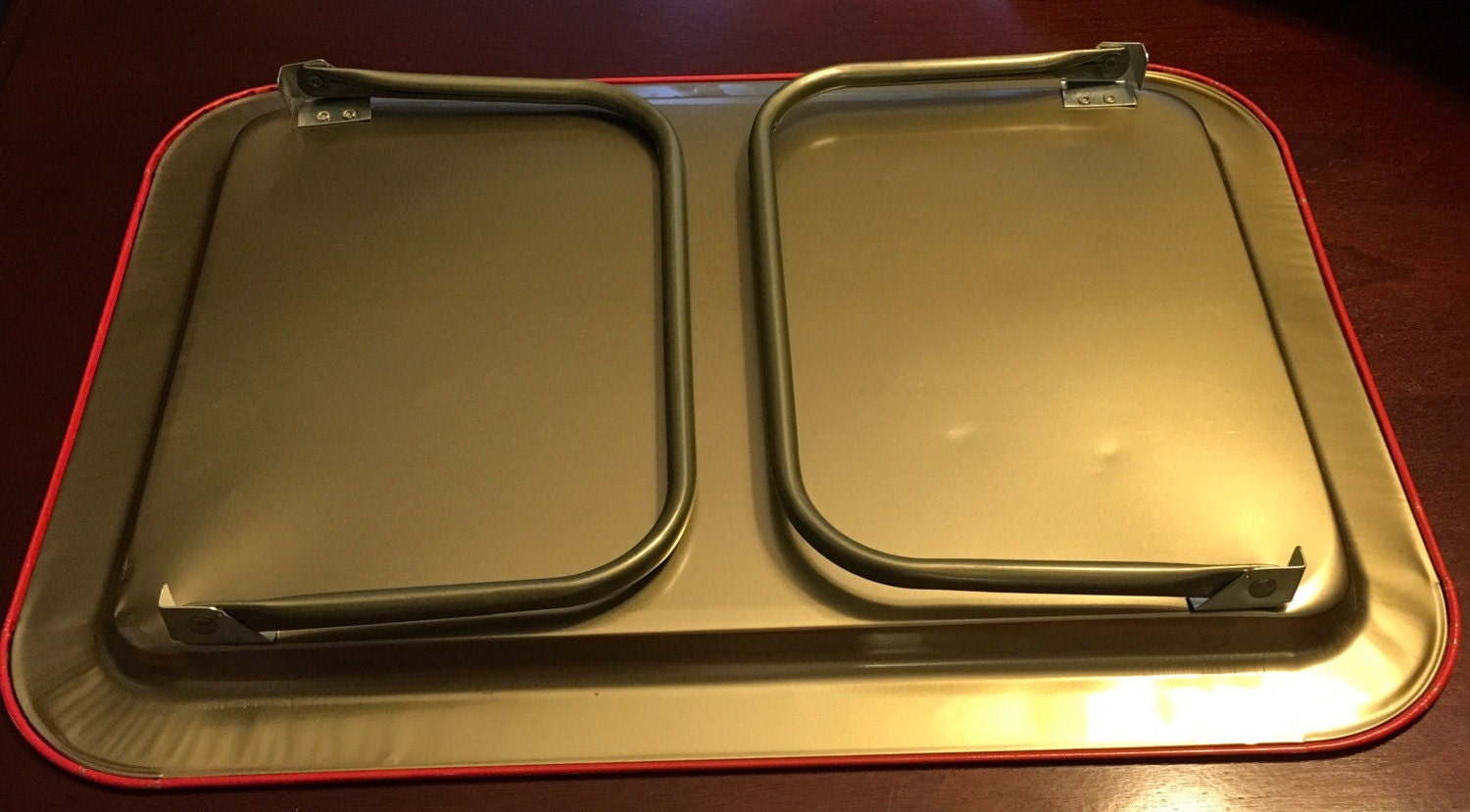 Vintage Kids Metal Folding Tray Silly Moneys Fire Truck Lap