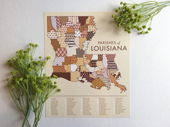 Louisiana Map With Parishes Names