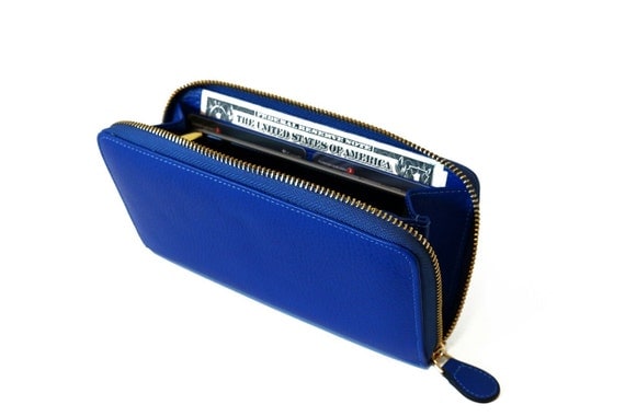 Leather Zip Wallet for Woman All Around Zip Wallet by NorthAzure
