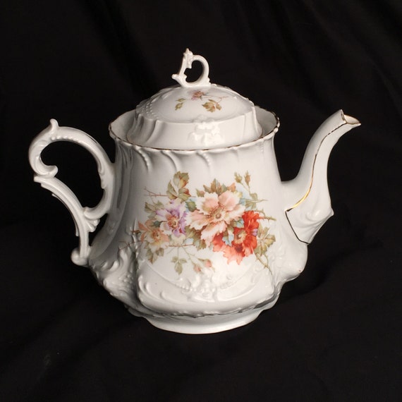 Antique 1800's Teapot Vintage China Tea by