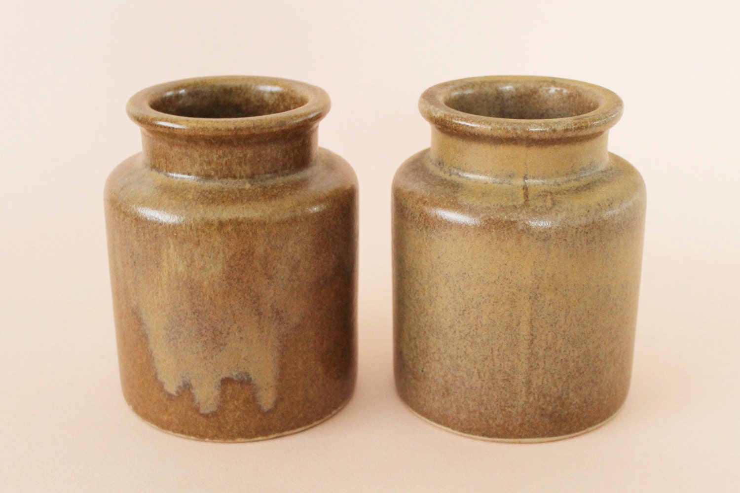 Antique Stoneware Pots. Vintage Mustard Pots. by LAtelierDeNanaH