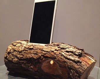 Rustic acoustic phone speaker, Acoustic speaker, wood speaker, phone amplifier